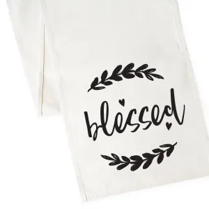 Blessed Cotton Canvas Table Runner