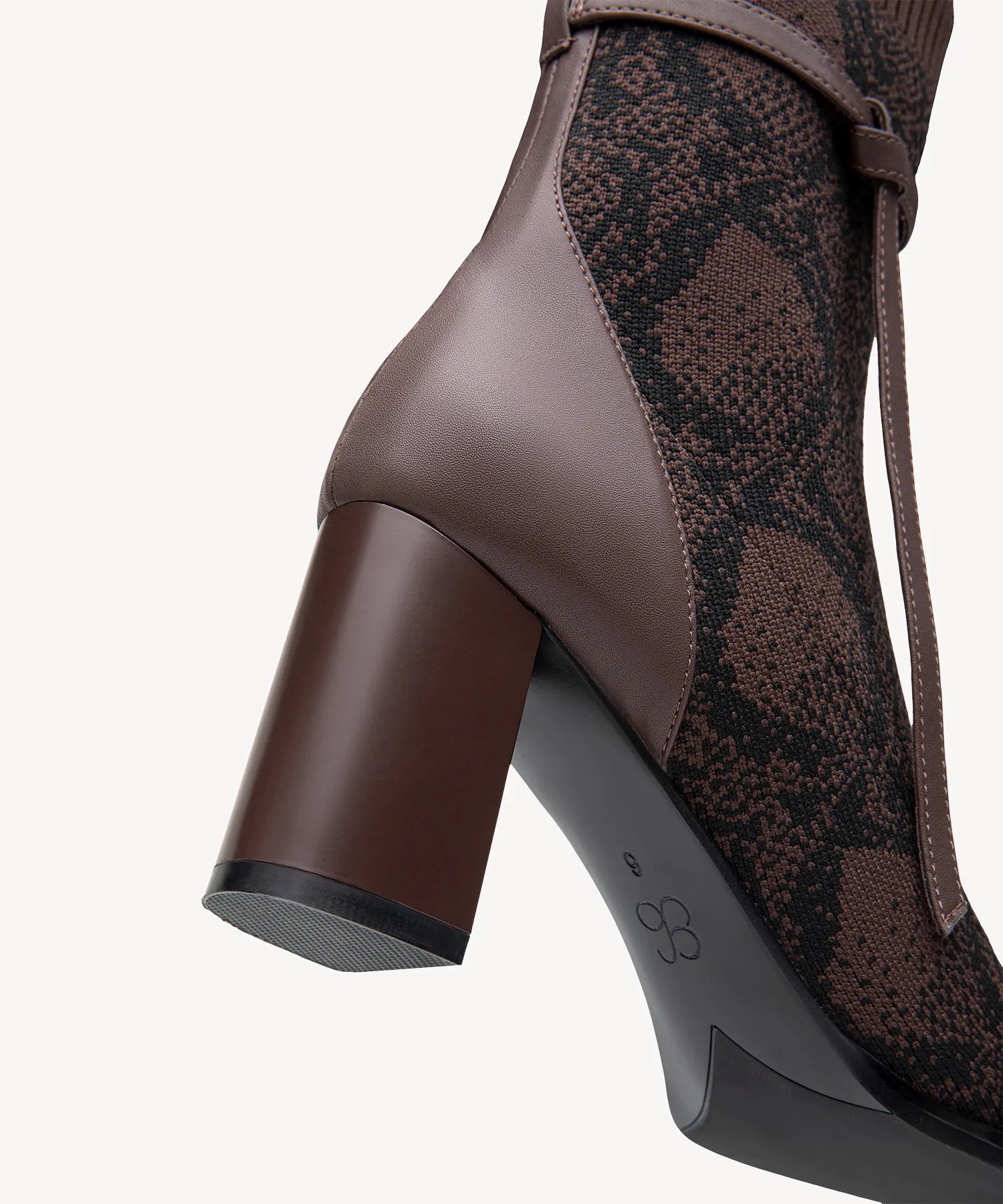 Commute Square Toe Chunky Heeled Ankle Boots
