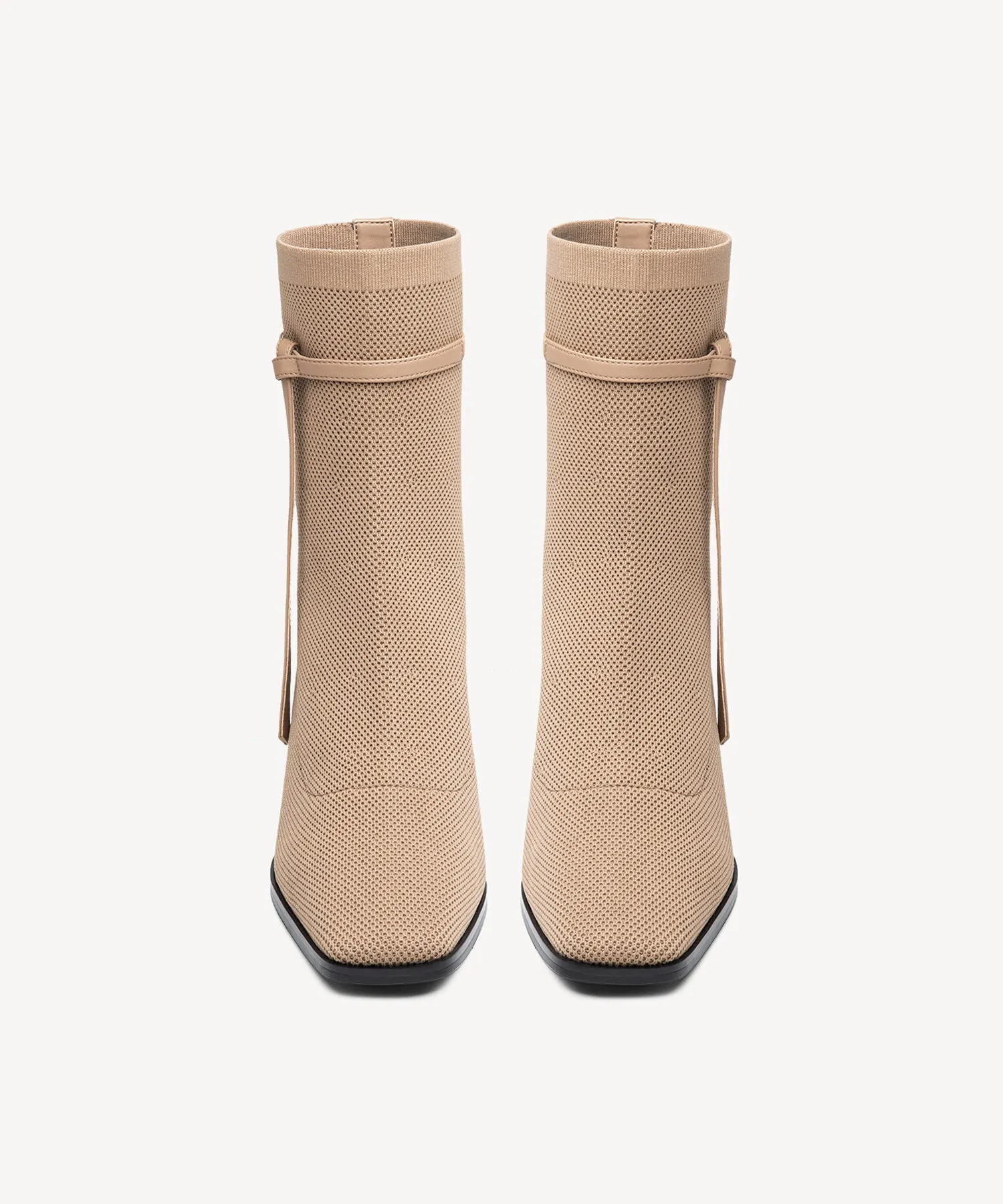 Commute Square Toe Chunky Heeled Ankle Boots