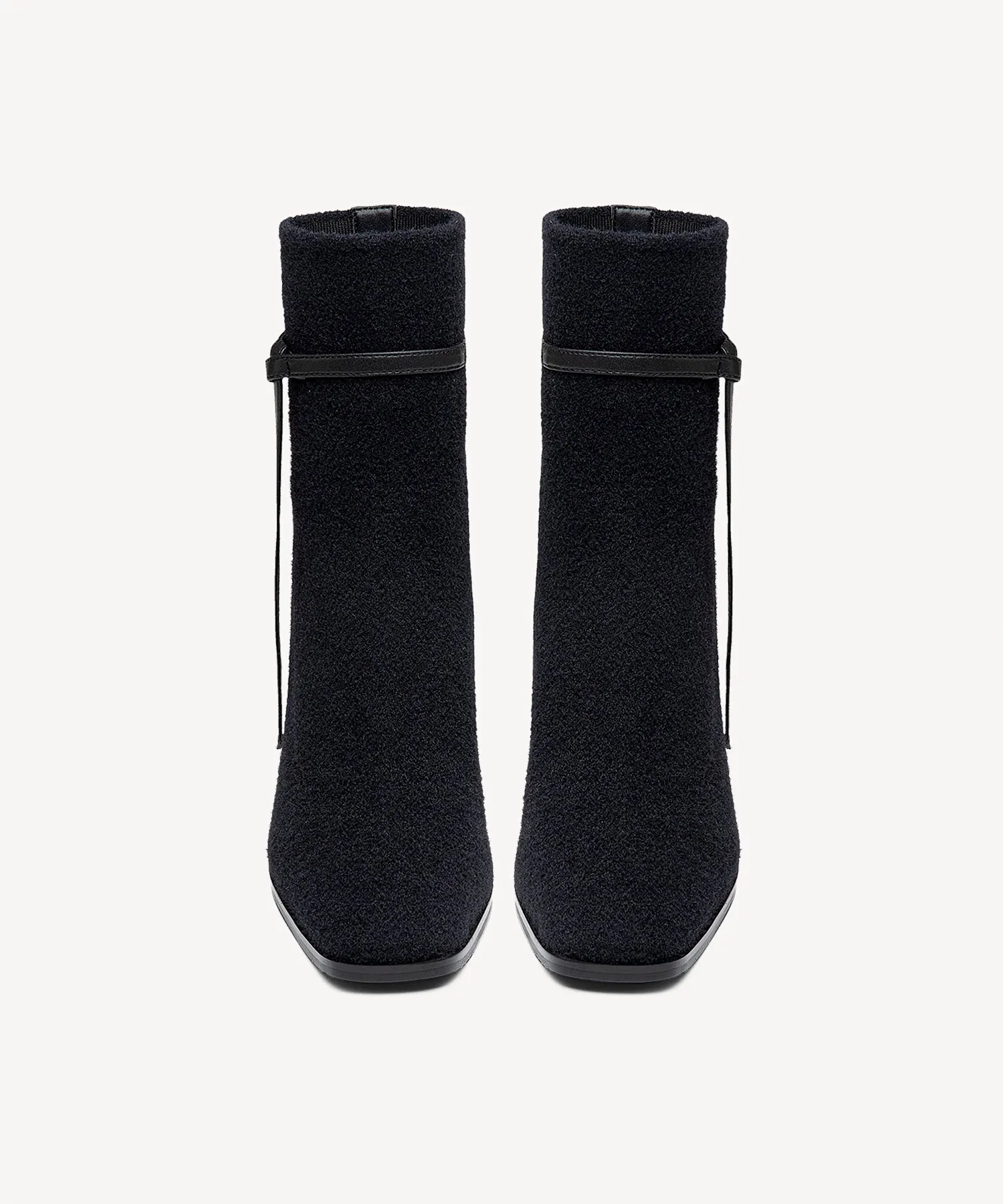 Commute Square Toe Chunky Heeled Ankle Boots