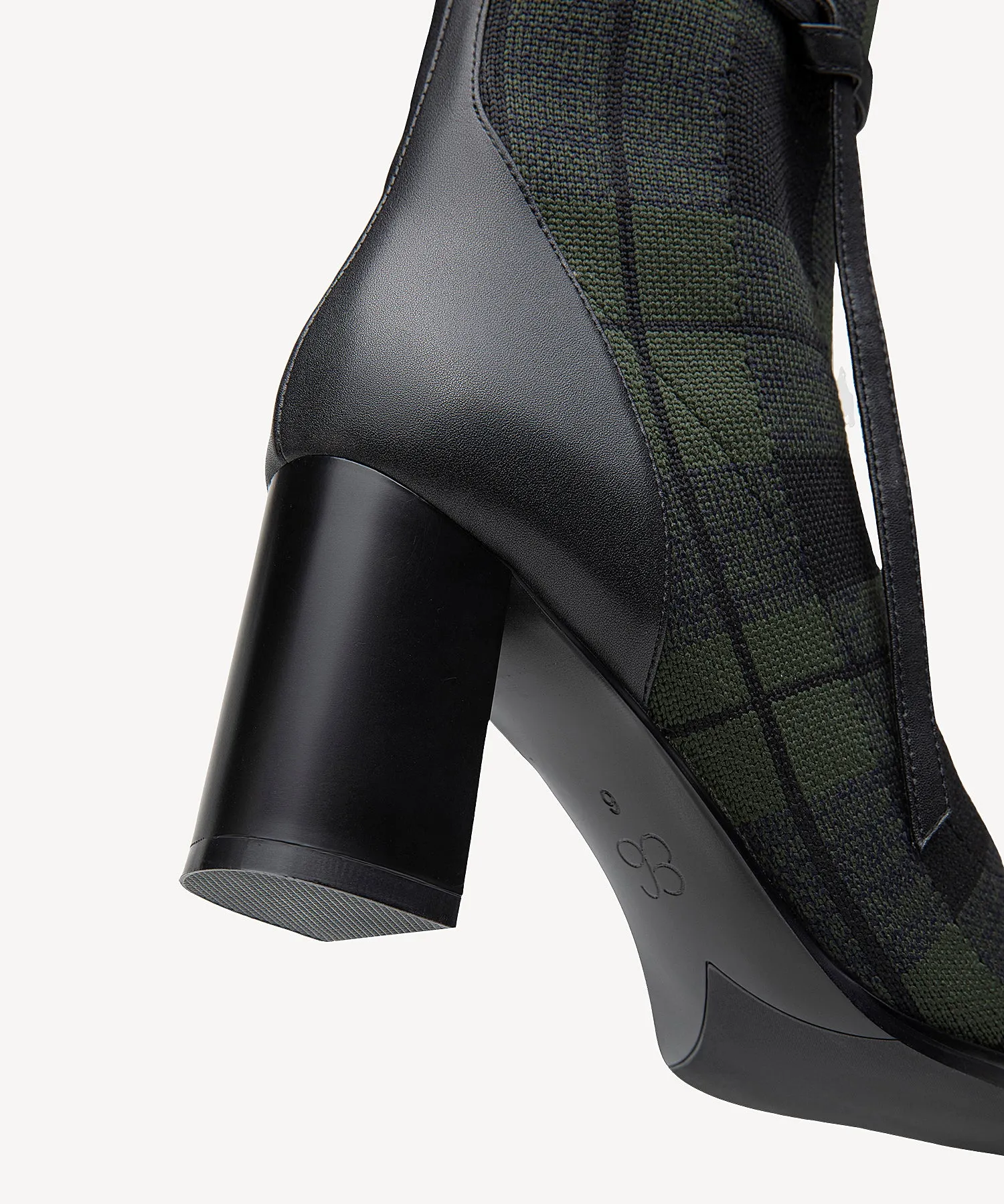 Commute Square Toe Chunky Heeled Ankle Boots