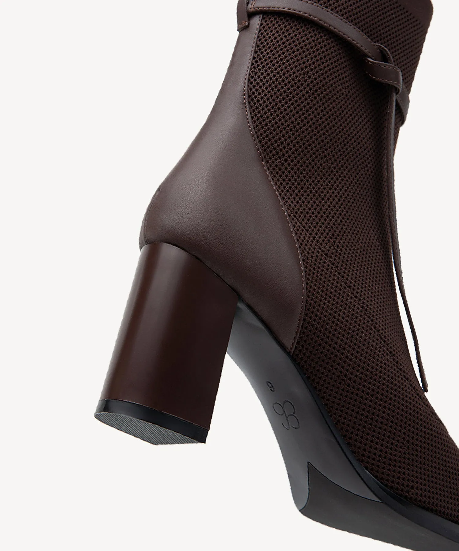 Commute Square Toe Chunky Heeled Ankle Boots