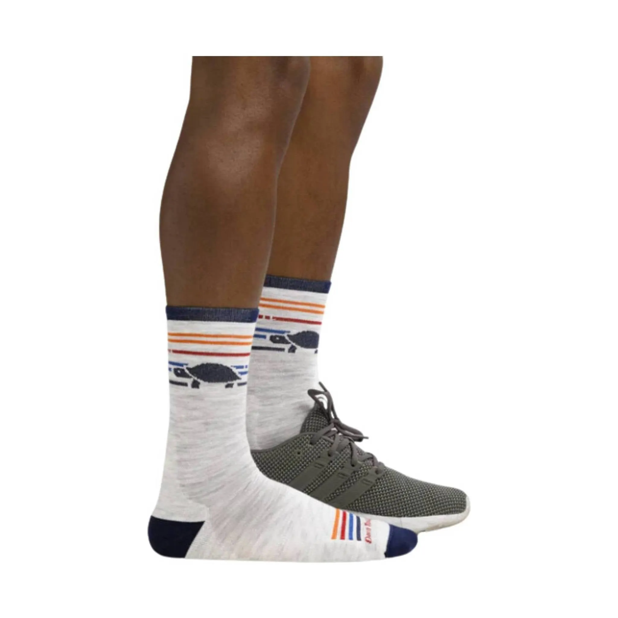 Darn Tough Vermont Men's Pacer Micro Crew Ultra Lightweight Running Sock - Ash