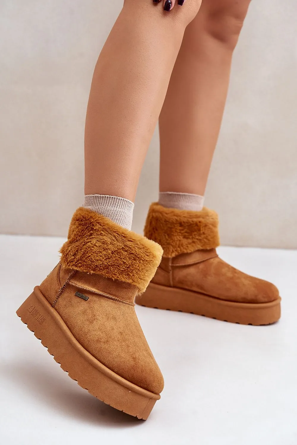 Fashionable eco suede snow boots