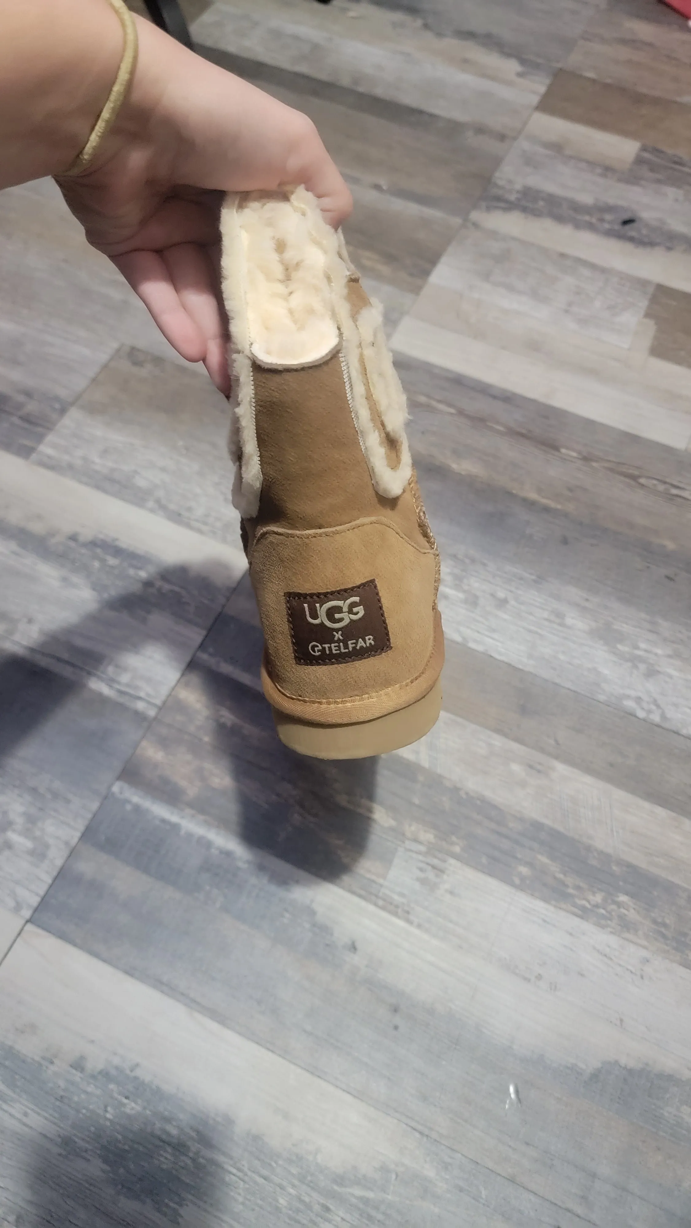 Fur Trim Tan Boots