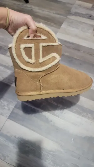 Fur Trim Tan Boots