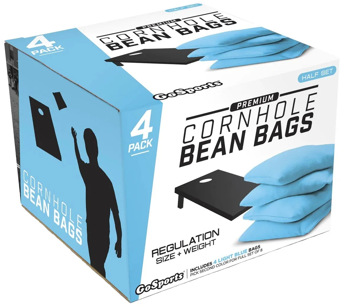 GoSports Light Blue Dual Sided Cornhole Bean Bags (Set of 4)