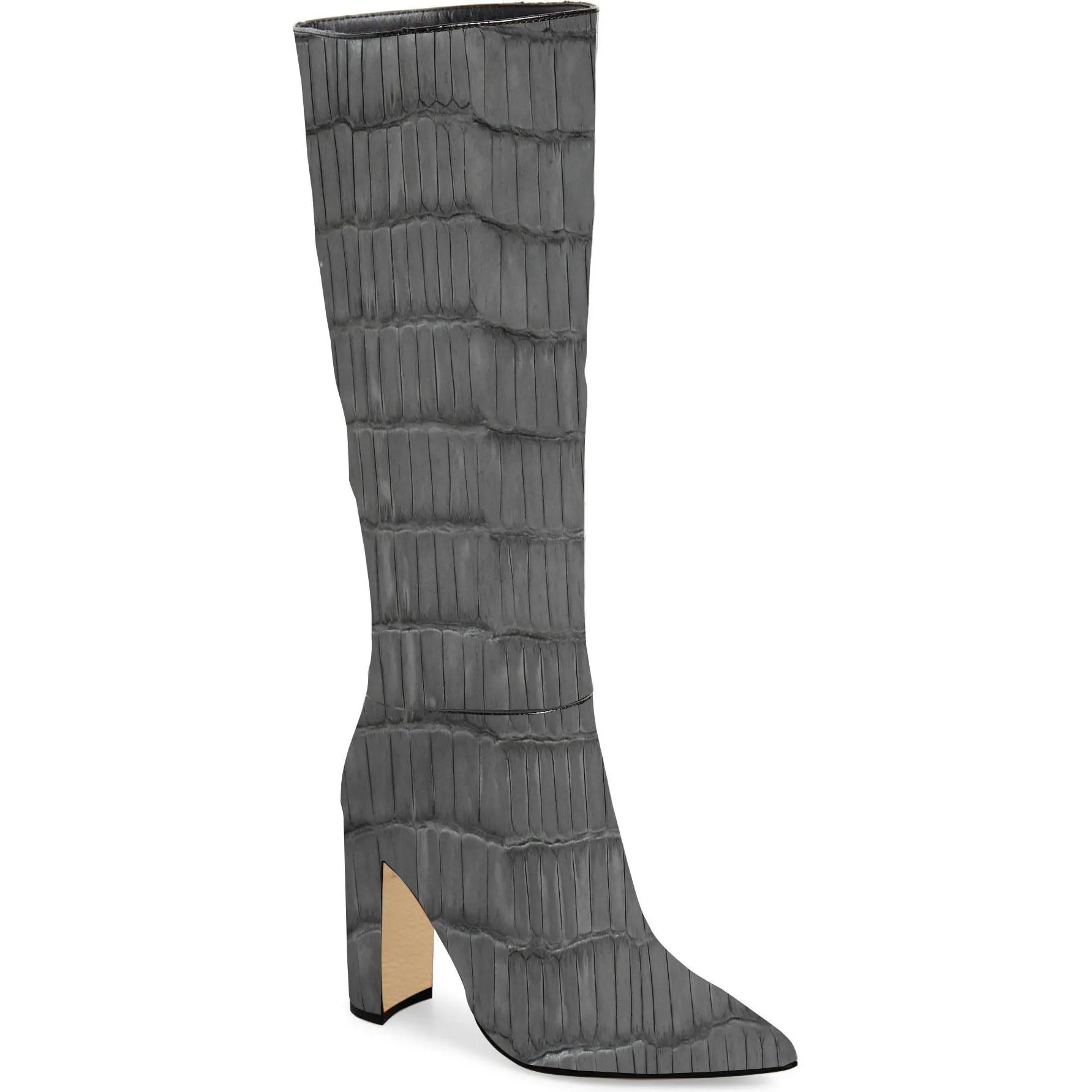 Kara Zini Handmade Slip-On Gray Long Boot