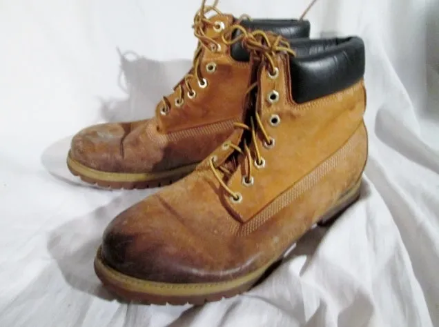 Mens TIMBERLAND 10061 WATERPROOF Leather HIKING Work Boots Trek 9 BROWN WHEAT
