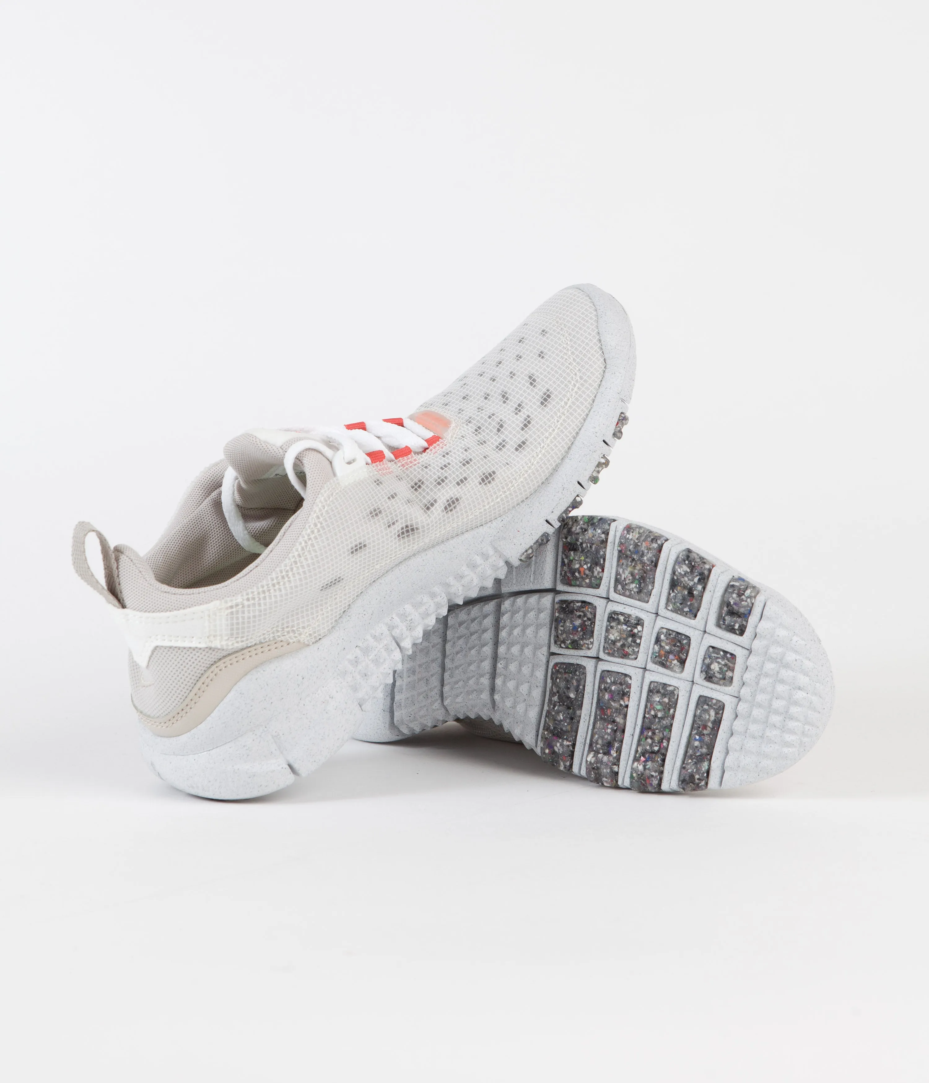 Nike Free Run Trail Crater Shoes - White / Orange - Cream II - Cave Stone