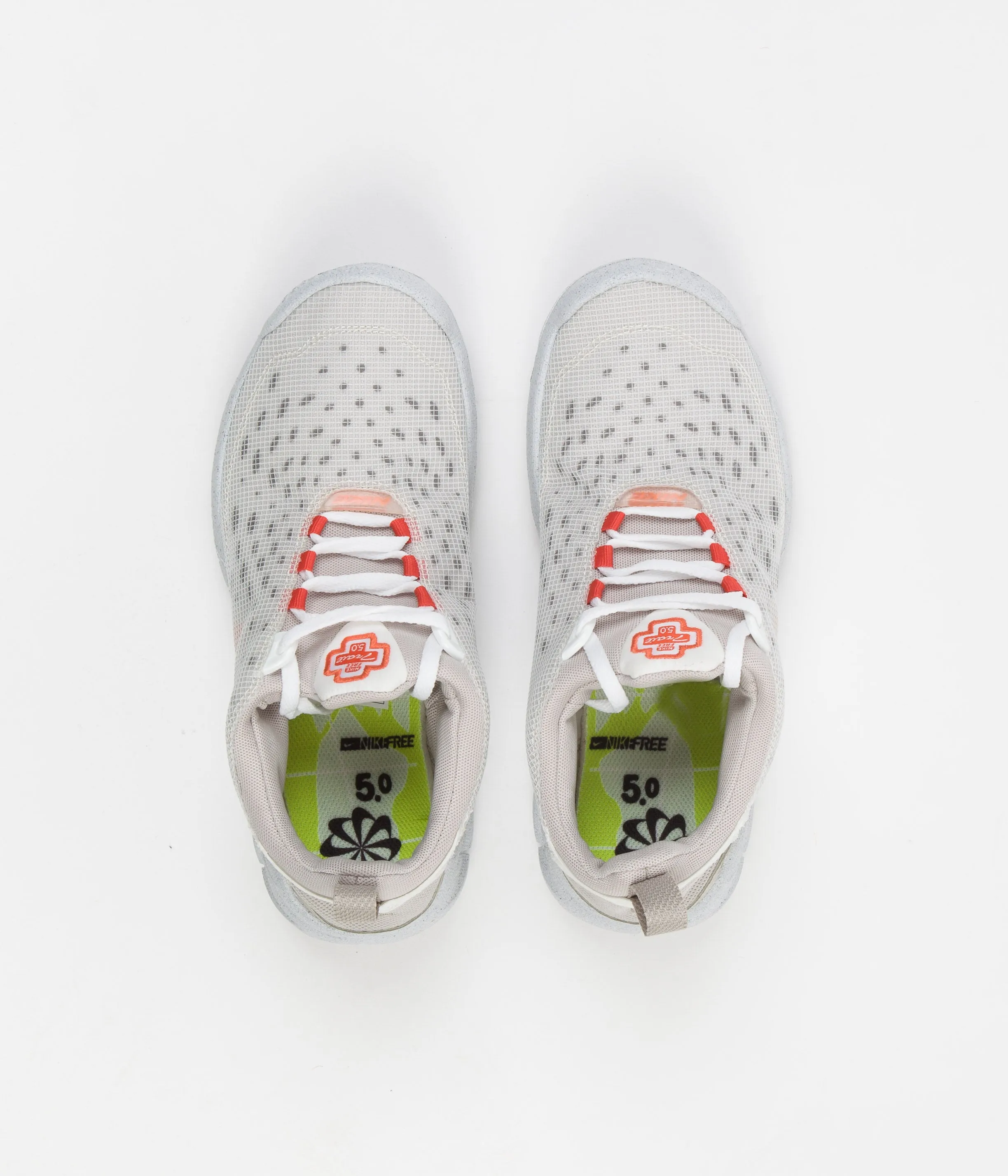 Nike Free Run Trail Crater Shoes - White / Orange - Cream II - Cave Stone