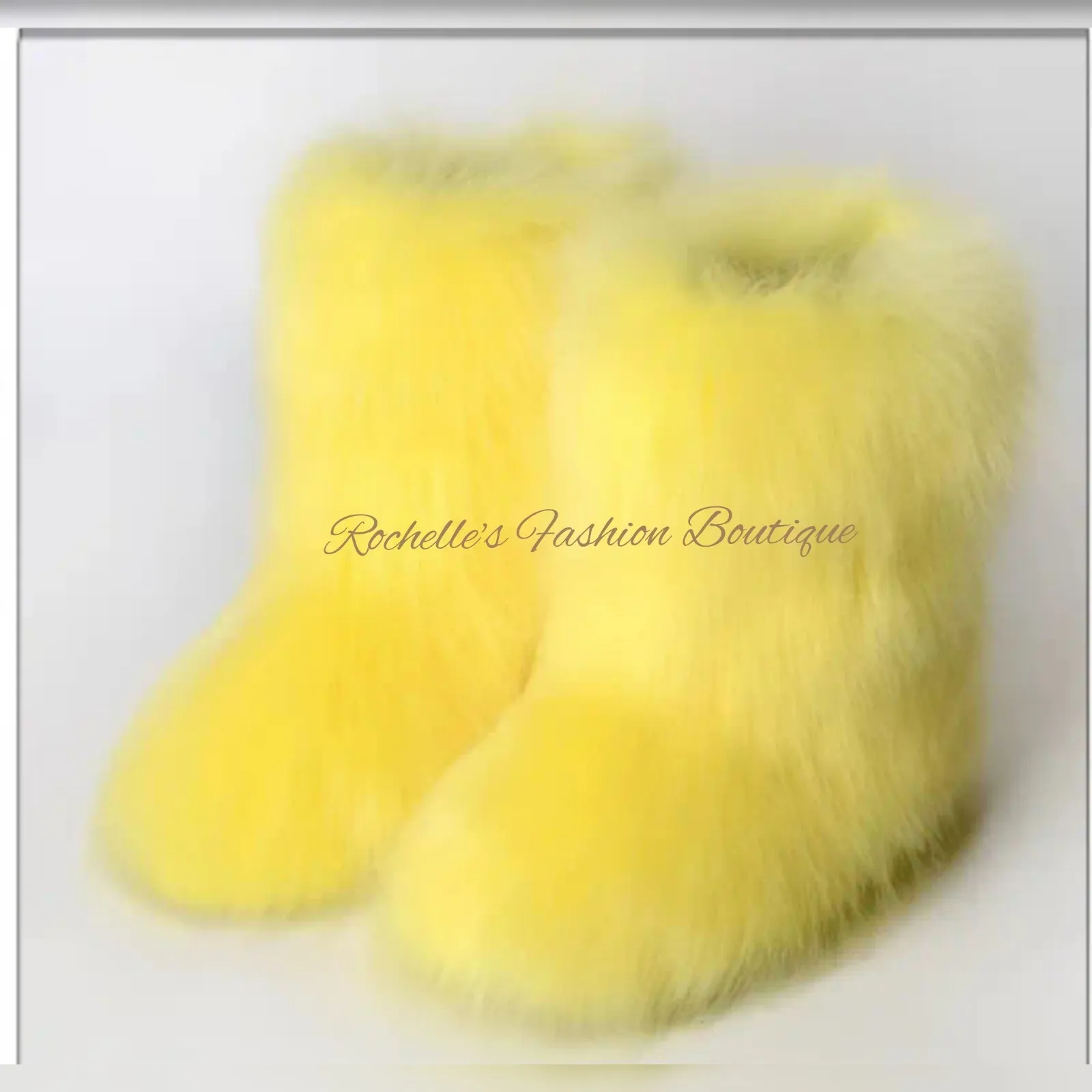 Orange Fur Boots