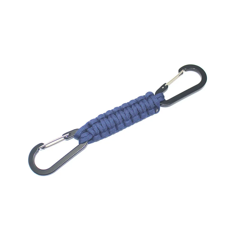 Paracord Keychain with Carabiner, Set of 5 Braided  Utility Ring Hook