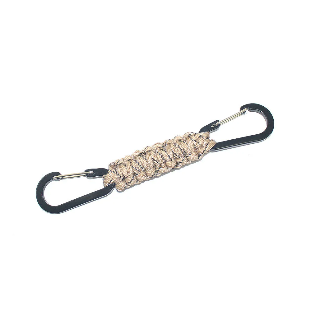Paracord Keychain with Carabiner, Set of 5 Braided  Utility Ring Hook