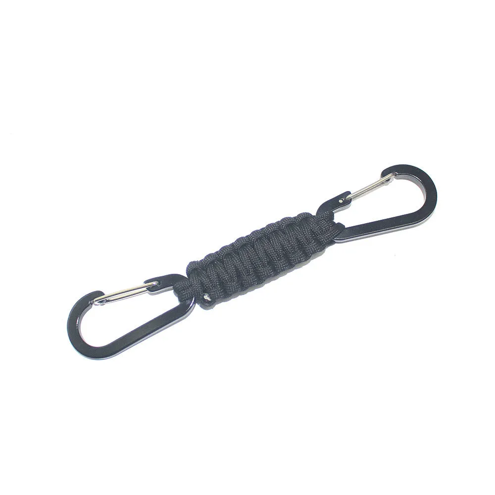 Paracord Keychain with Carabiner, Set of 5 Braided  Utility Ring Hook