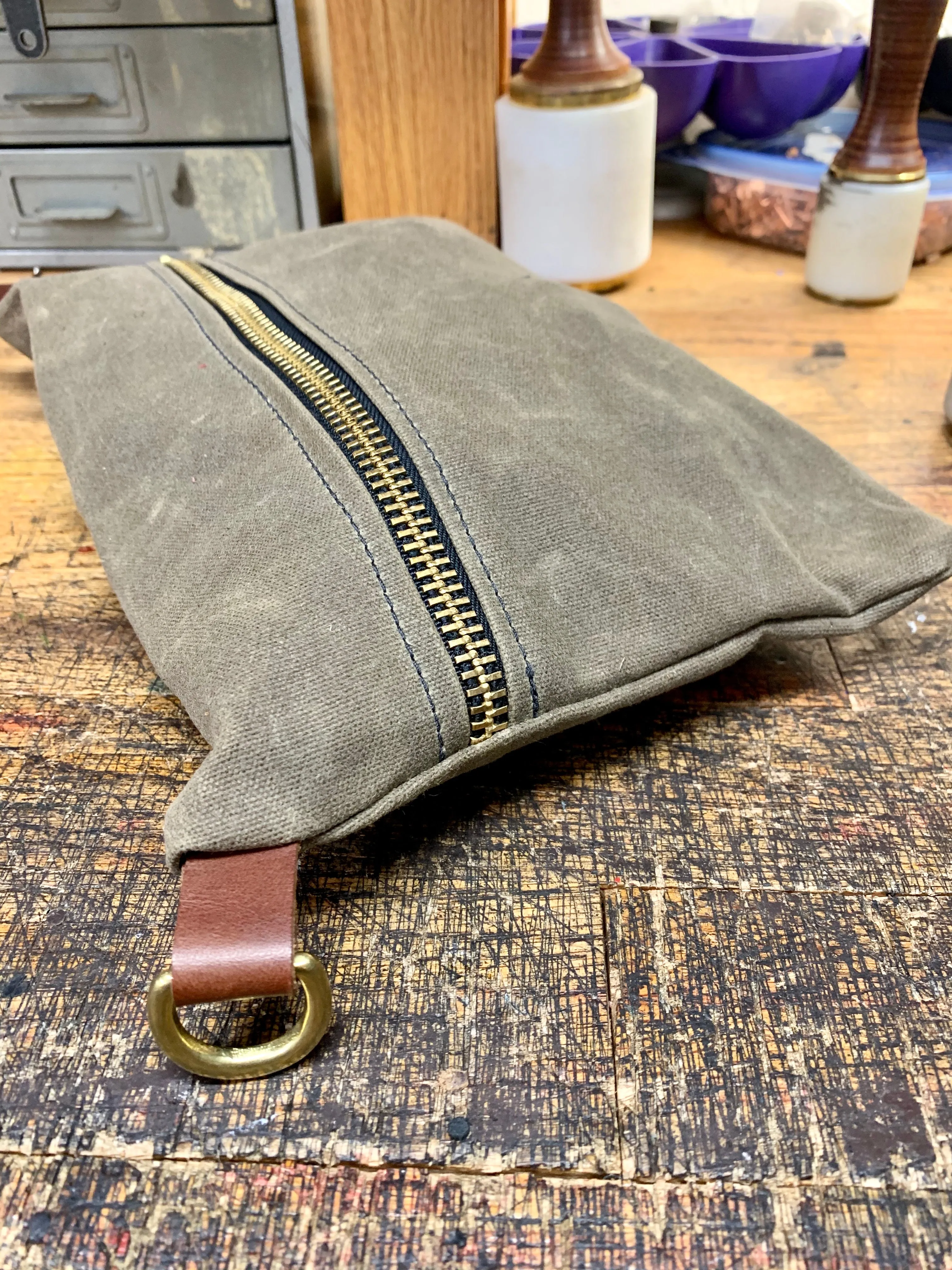 "The Cab Bag" Waxed Canvas Utility Bag