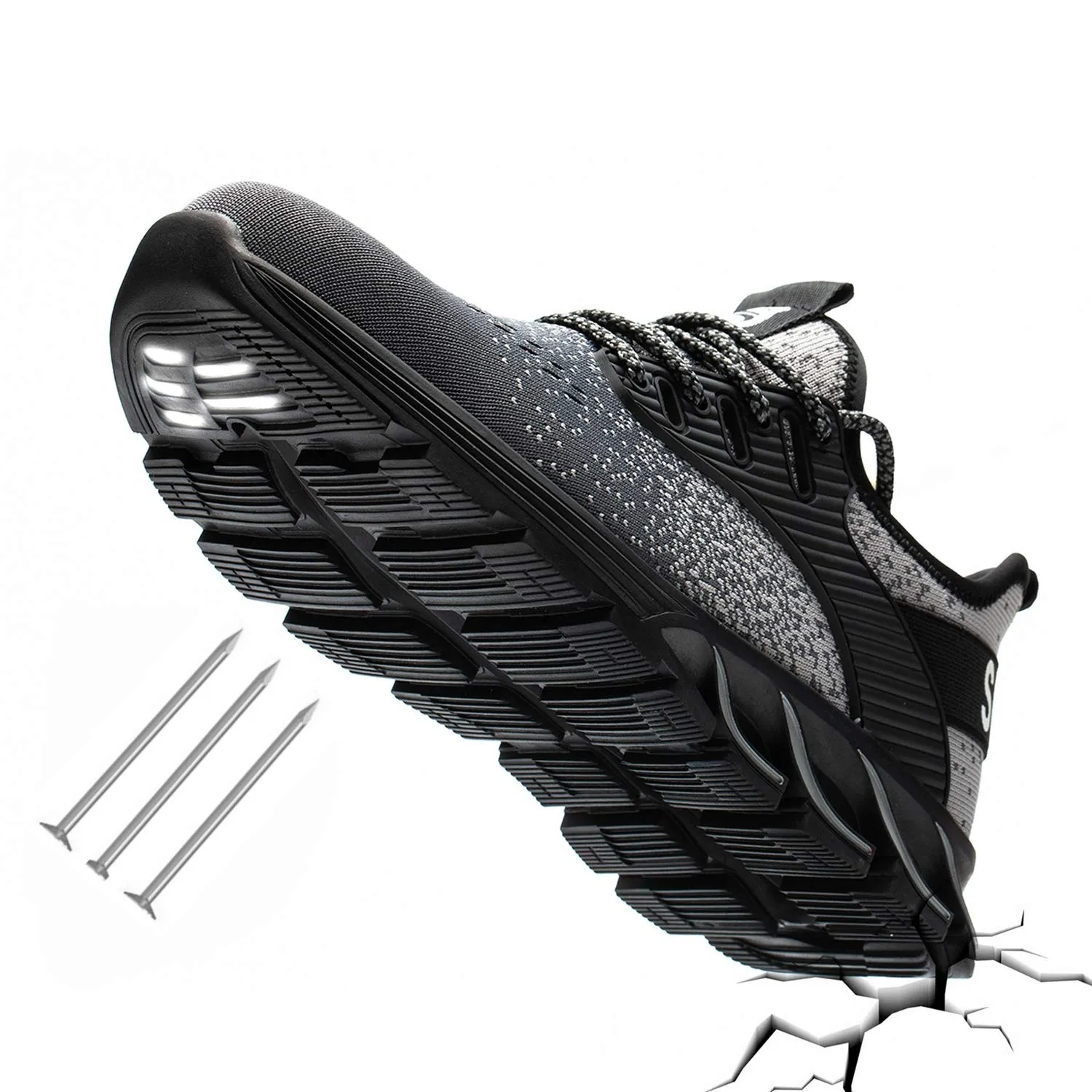 Safety Shoes Men Women Steel Toe Boots Indestructible Work Shoes Lightweight Breathable Composite Toe Men EUR Size 37-48