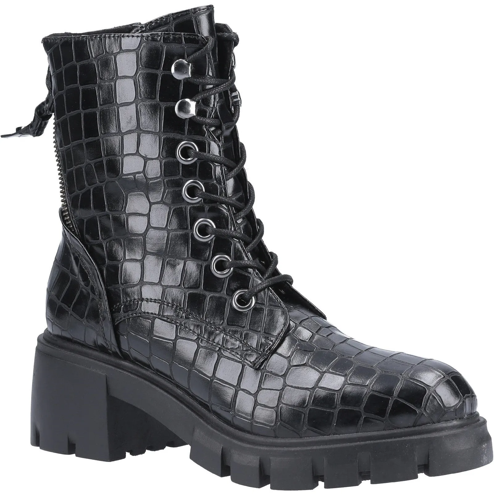 Sm Feyla Croco Laced Boot