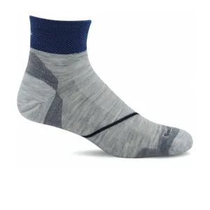 Sockwell Pulse Quarter Compression Sock (Men) - Ash