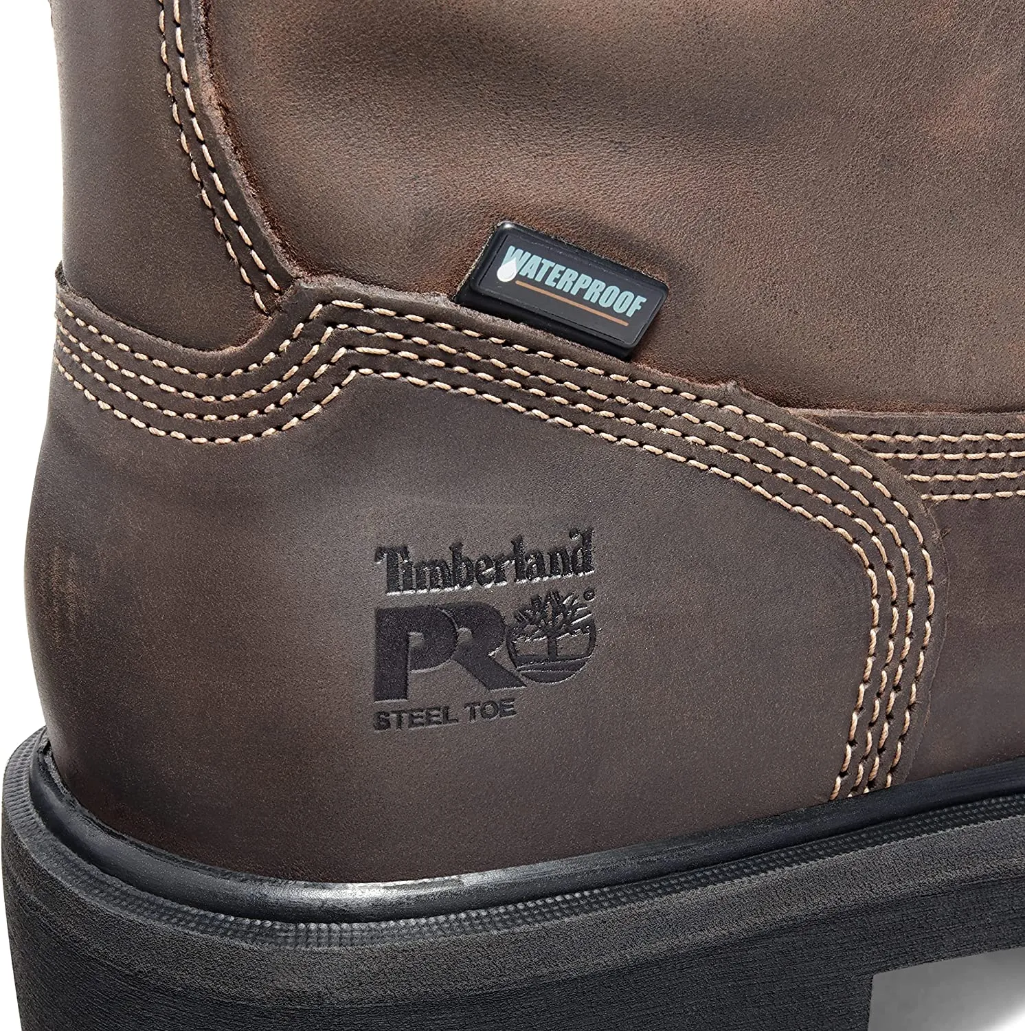 Timberland PRO Men's Direct Attach 6" Steel Safety Toe Waterproof Boot  Color Brown Size 11.5M
