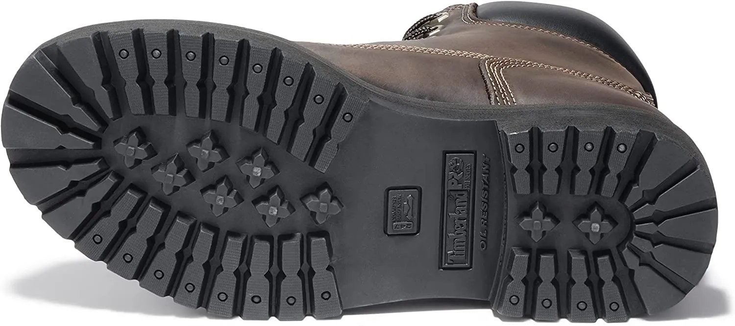 Timberland PRO Men's Direct Attach 6" Steel Safety Toe Waterproof Boot  Color Brown Size 11.5M